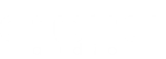 Logo de Crone Audio horizontal en blanco.