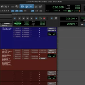 Plantilla de Mezcla Beat y Voz para Pro Tools - Crone Audio.