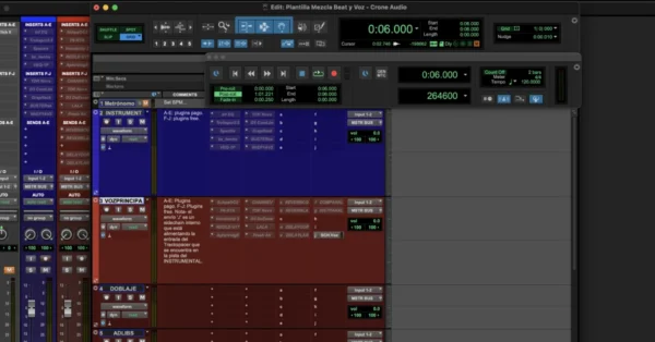 Plantilla de Mezcla Beat y Voz para Pro Tools - Crone Audio.